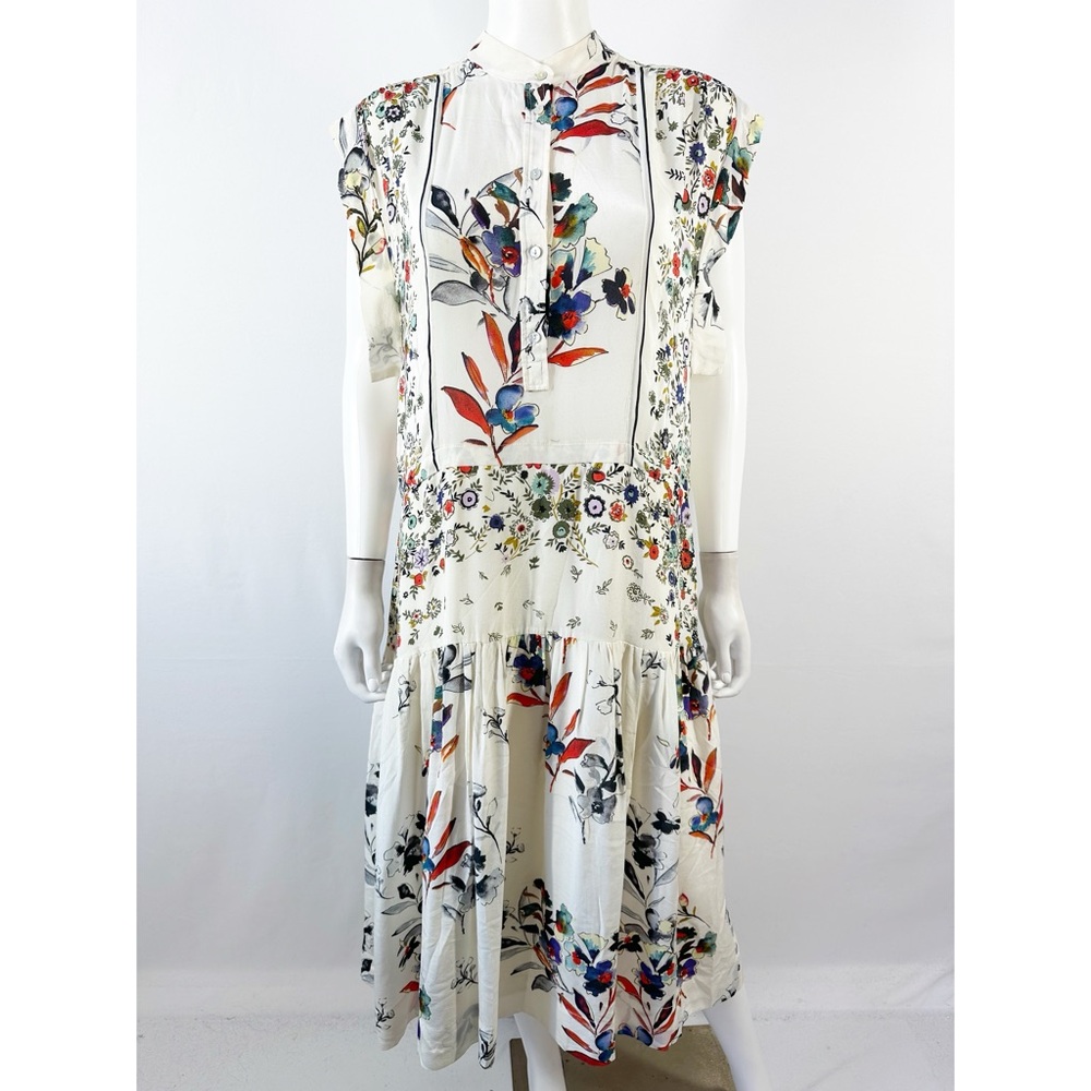 Warm NY Floral Sleeveless Maxi Dress Size 2 Collared Casual Boho Cocktail Party